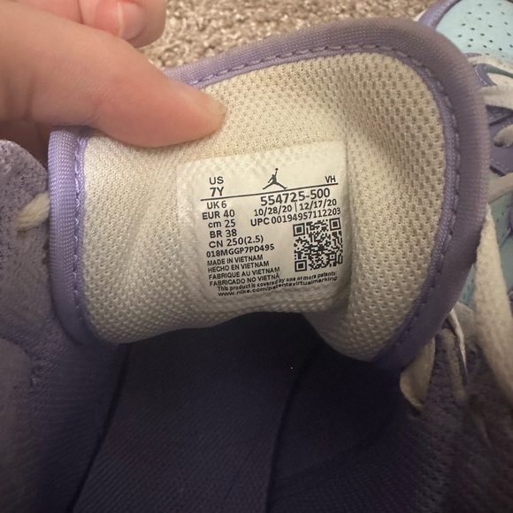 Jordan 1 Mid Purple Aqua - Picture 6 of 10